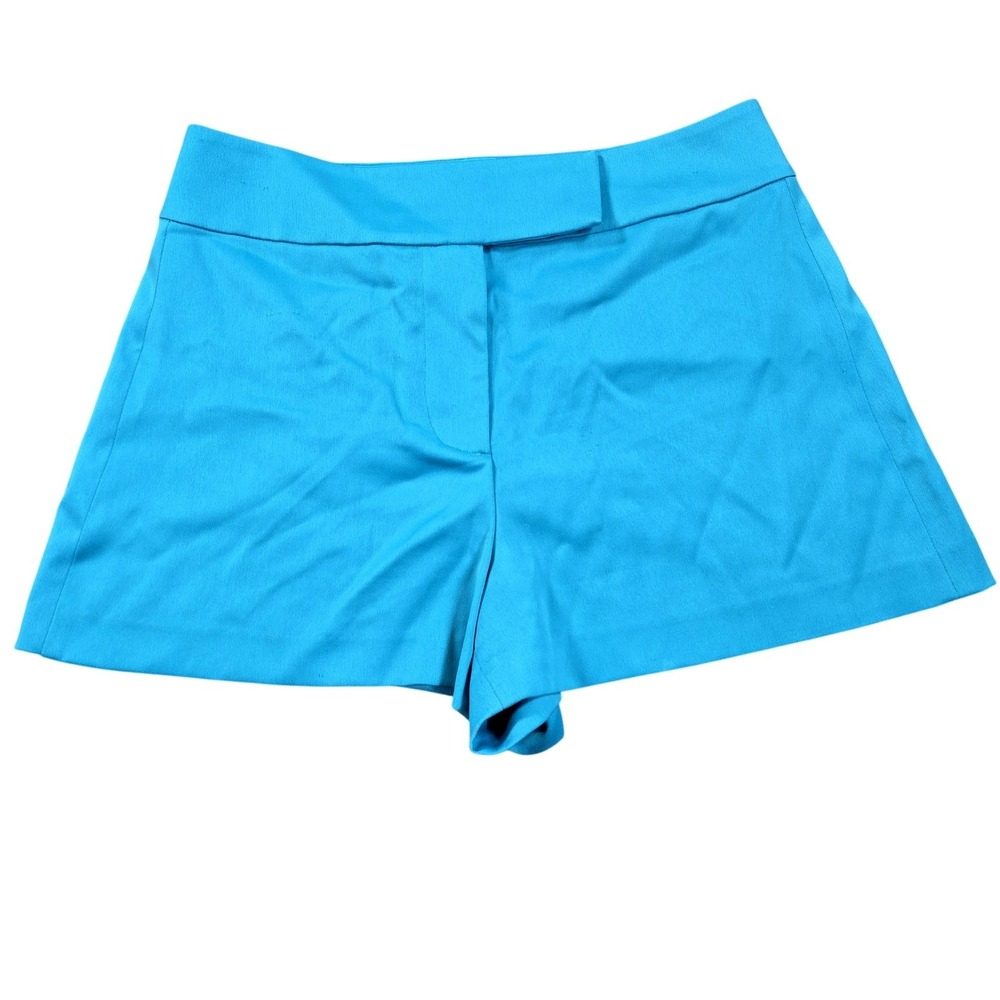 Alice + Olivia Shorts Womens 10 Blue Chino High Rise Lined Dressy